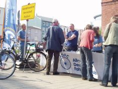 Information booth at the promotion week "Rostock is getting on its bicycle" © Thomas Möller